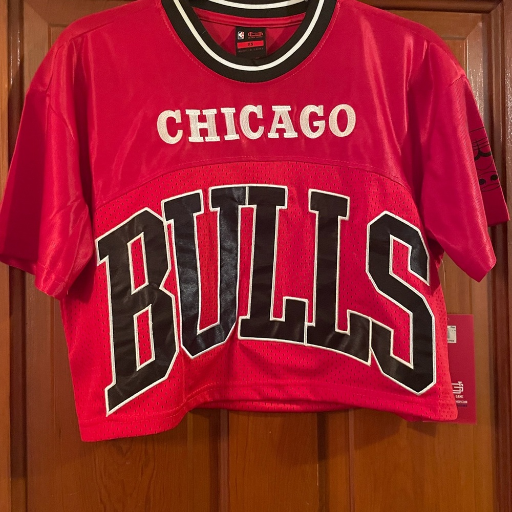 Chicago Bulls Red Crop Top Jersey